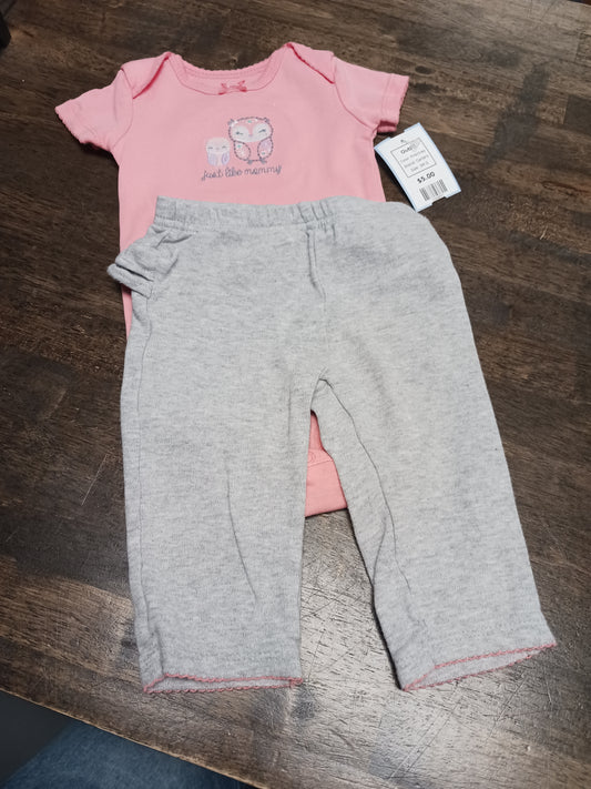 Pink/Grey Carters Outfit, 3M G