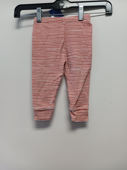pink Cloud Island Striped Joggers 6/9m, 6M G