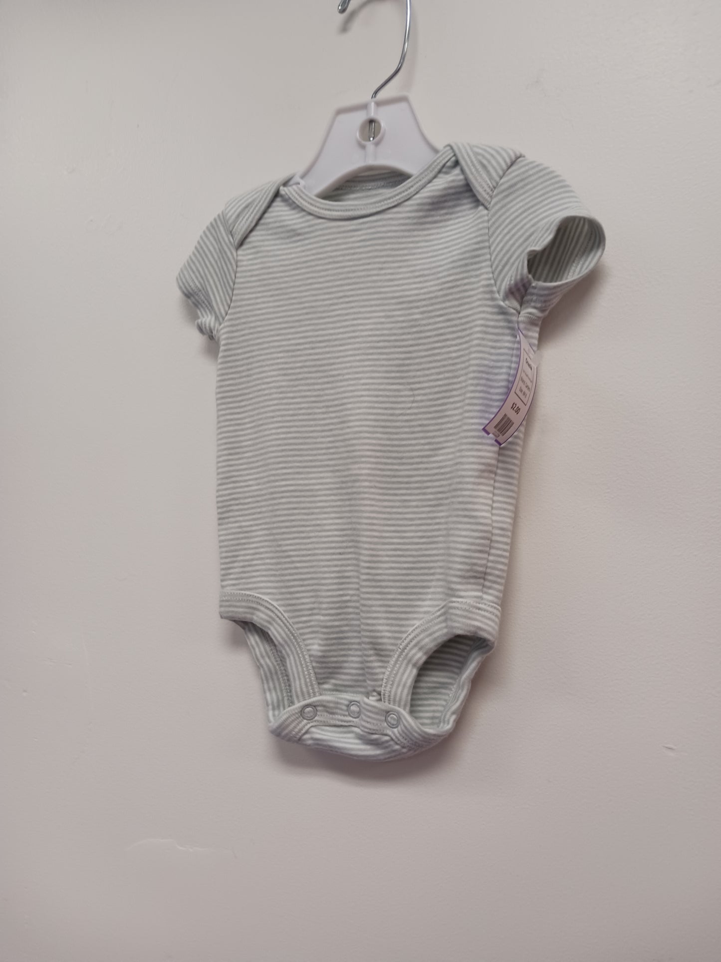 Blue/White Striped Carters Onesie, 6M B