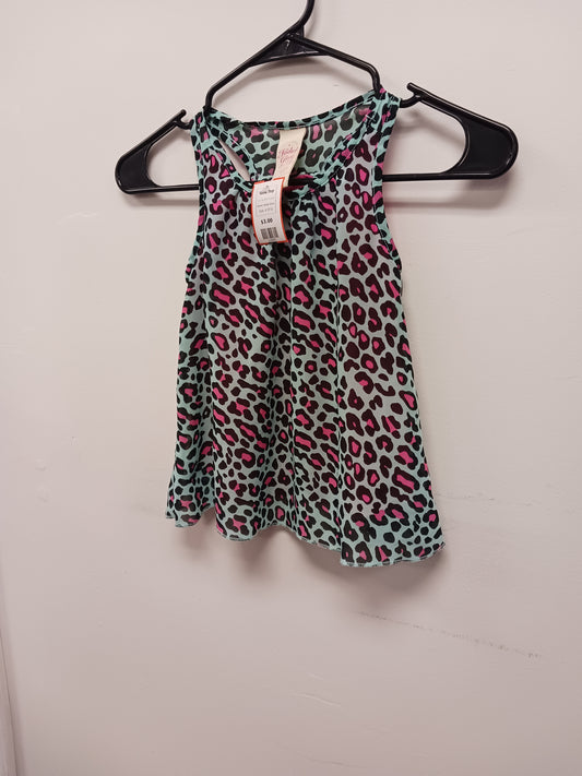 Blue/Pink Cheetah Faded Glory Tank Top, 4-5T G