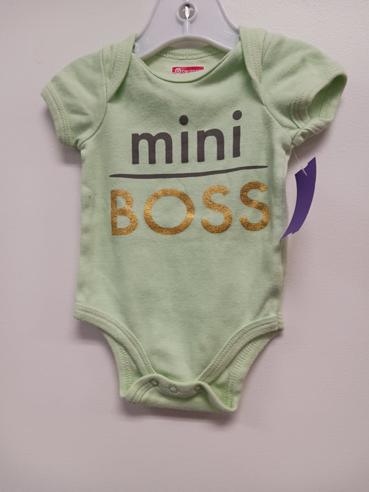 Green Mini Boss Swiggles Onesie, 3M B
