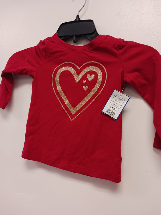 red Cat & Jack heart long sleeve, 2T G