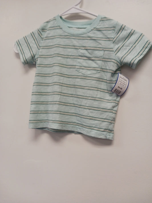 Green Carters Striped Shirt, 2T B