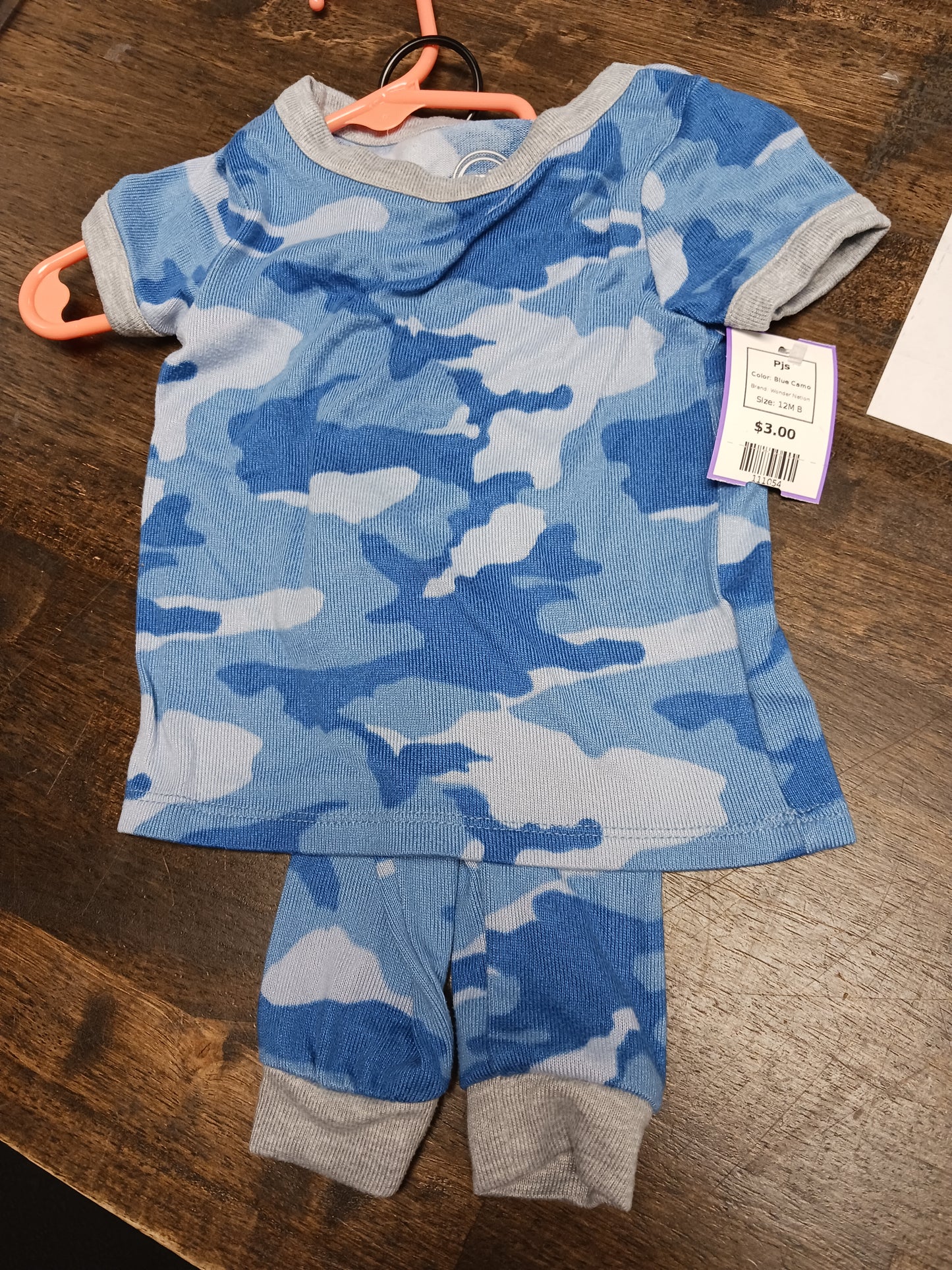 Blue Camo Wonder Nation Pjs, 12M B