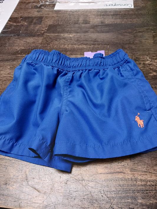 Blue/Orange Polo Swim Trunks, 2T B