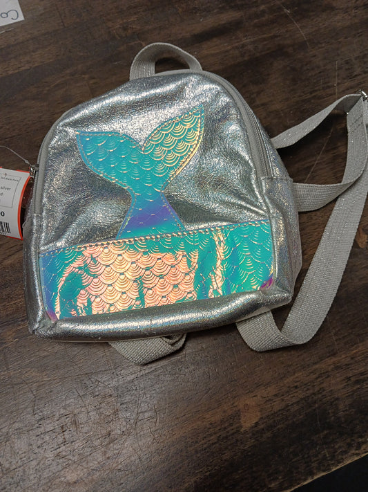 silver  Mermaid Tail Back Pack