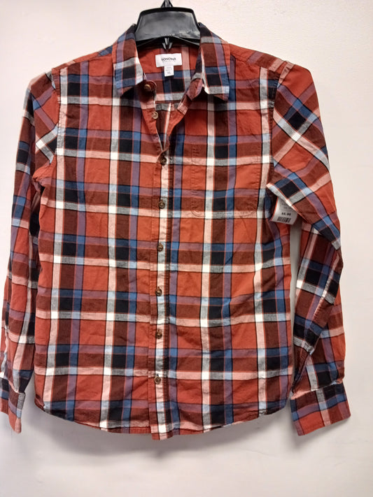 Orange/Blue Plaid Sonoma Longsleeve Button Up, 18 B