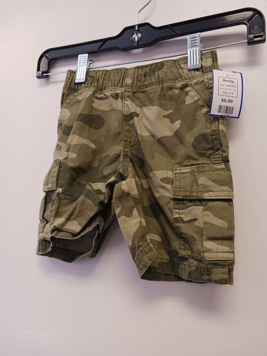 Green Camo Childrens Place Shorts, 2T B