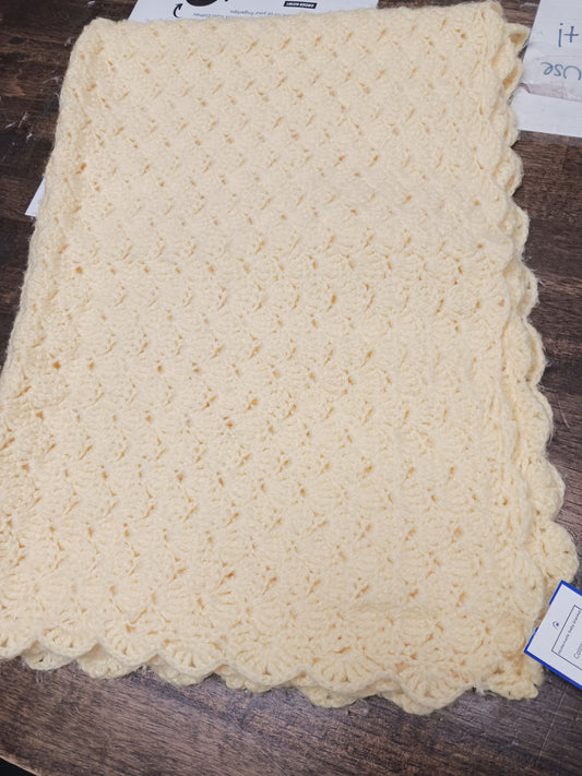 yellow  Homemade baby blanket