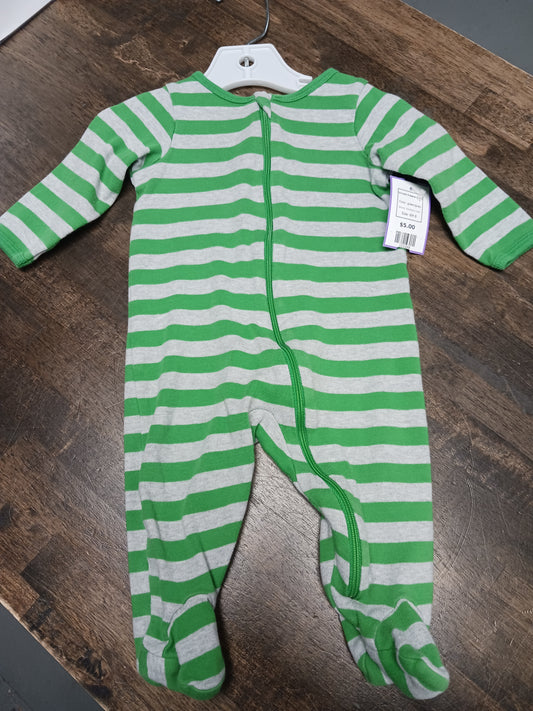 green/grey Members Mark Striped Sleeper 6-9m, 6M B
