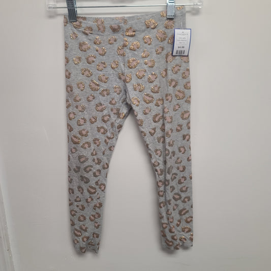 grey Faded Glory Cheetah Leggings  7/8, 7 G