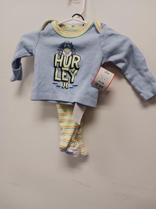 Blue/Green/Orange Hurley Outfit, NB B