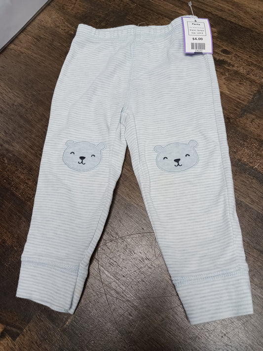 Blue/White Striped Carters Pants, 12M B
