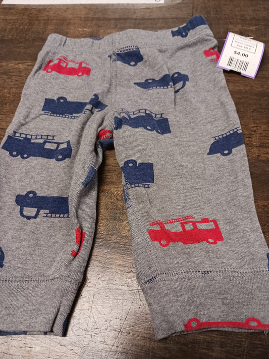 Grey/Navy/Red Firetruck Carters Pants, 6M B