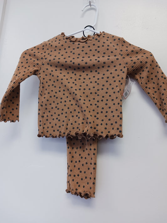 Tan/Black Polka Dot Old Navy Outfit, 3T G
