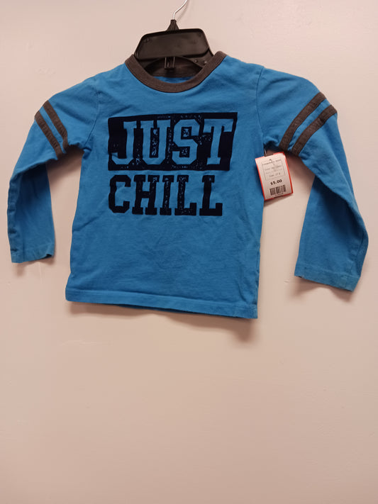 Blue/Grey Childrens Place Longsleeve Shirt, 3T B