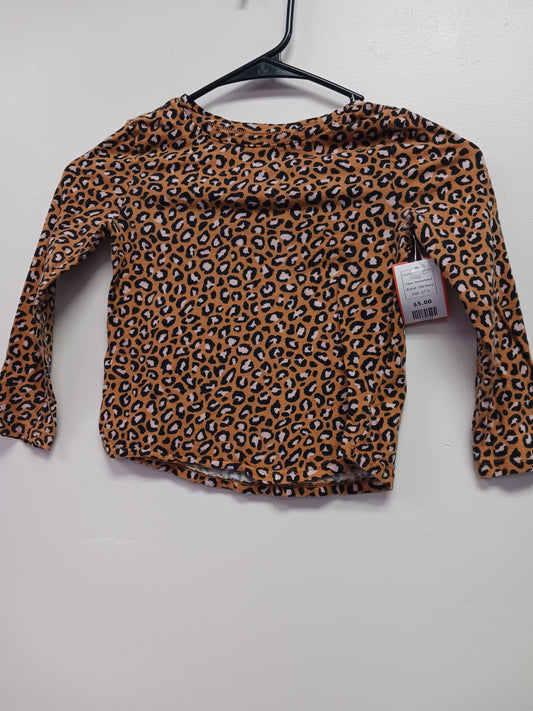 brown/black Old Navy Long Sleeve Cheetah Shirt, 5T G
