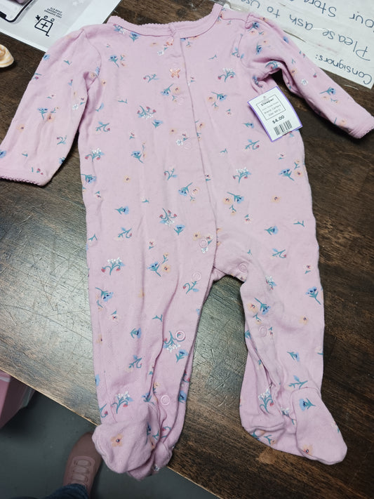 Purple Flower Carters Sleeper, 6M G