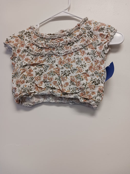 white/pink/green Little Lass Flowered Shirt, 5T G