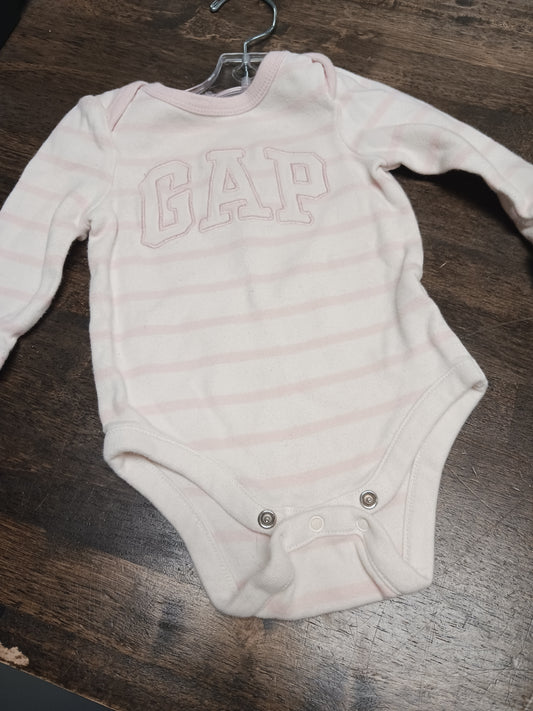 pink Gap Long Sleeve Gap Onesie, 3M G