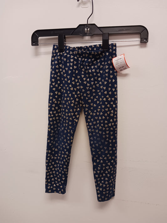 Navy/Gold Hearts Carters Leggings, 4T G