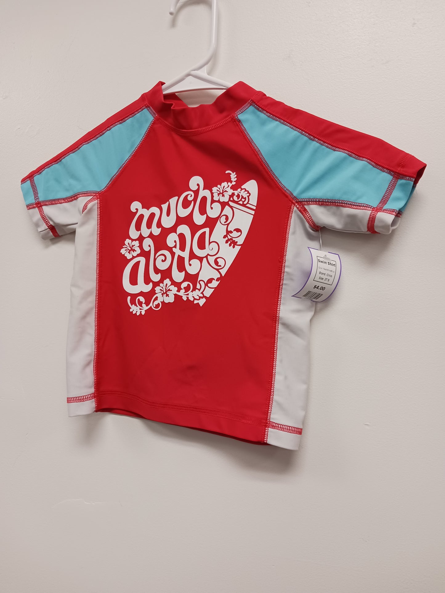 Red/White/Blue Circo Swim Shirt, 2T B
