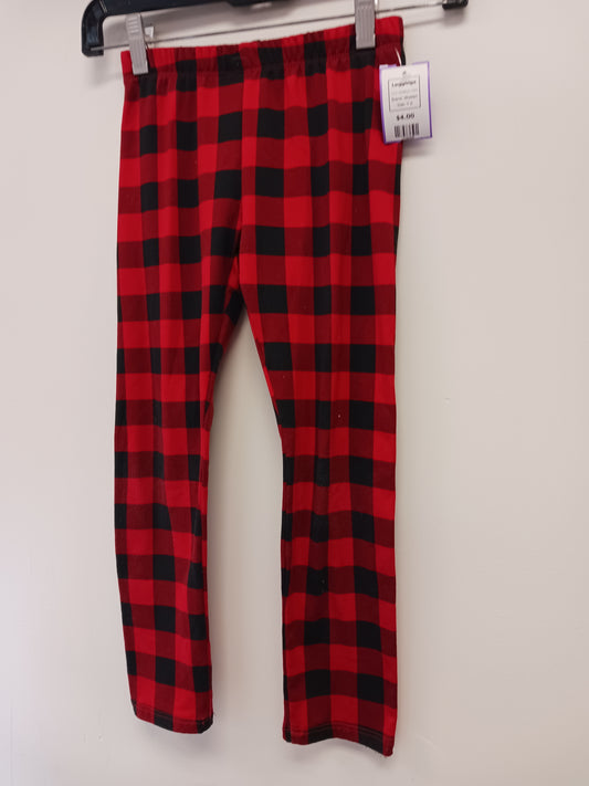 Red/Black Plaid Btween Leggings, 7 G