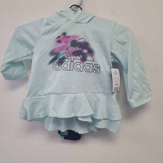 Blue/Black/Purple Flower Adidas Outfit, 3M G