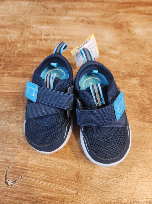 Navy/Blue Athletic Works Sneakers, 3C B