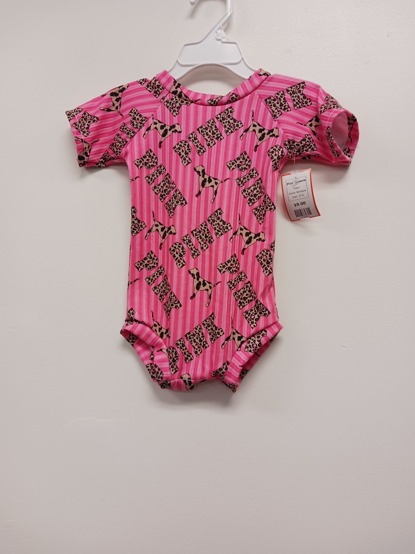 Boutique Pink Onesie, 3T G