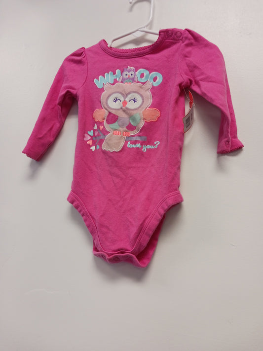 pink Garanimals Long Sleeve Owl onesie, 12M G