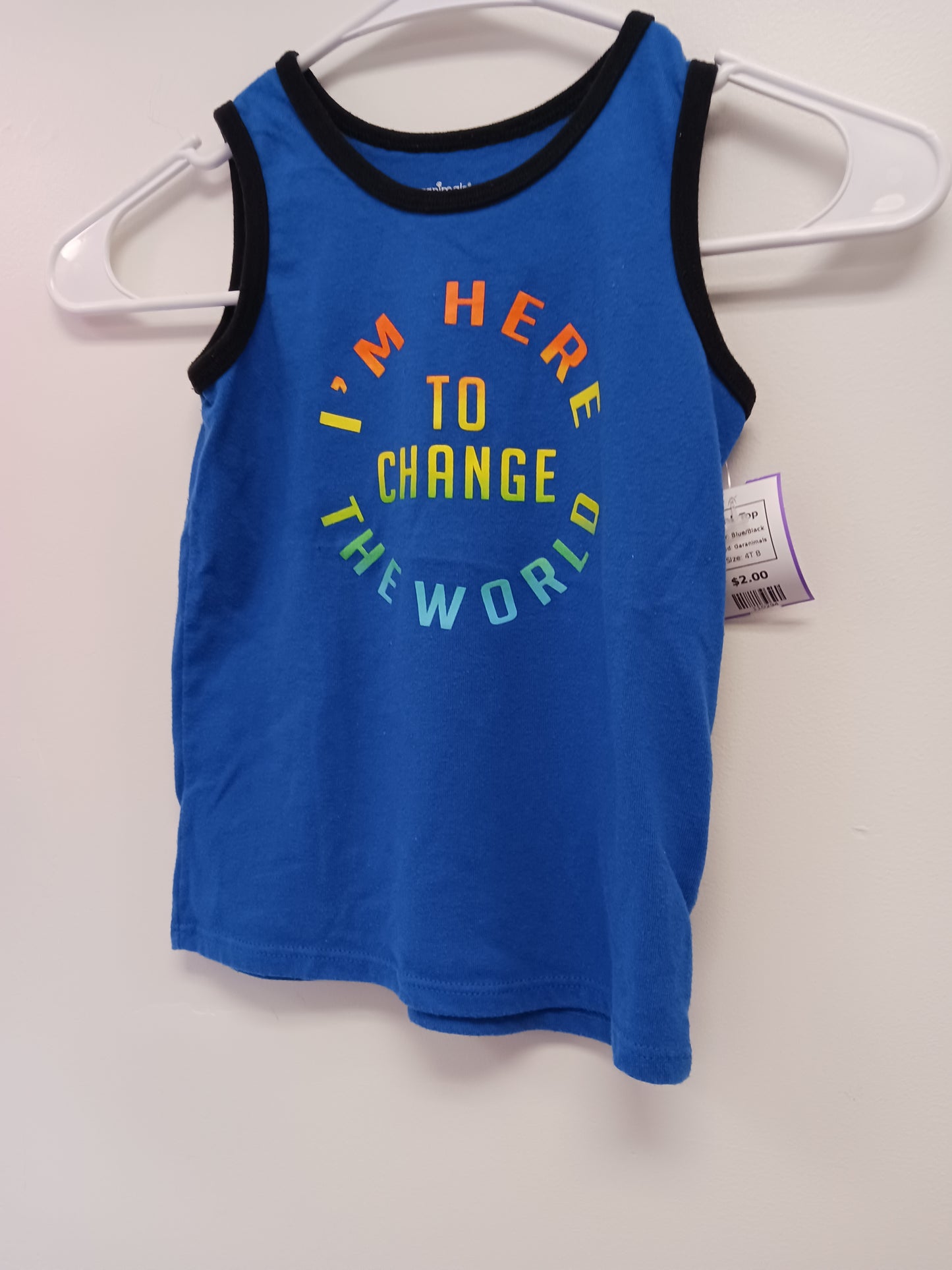 Blue/Black Garanimals Tank Top, 4T B