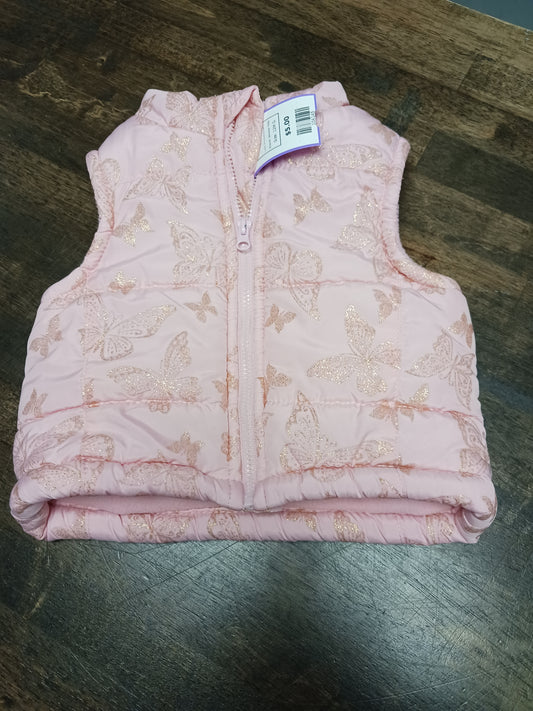 Pink/Gold Butterfly Wonder Kids Vest, 12M G