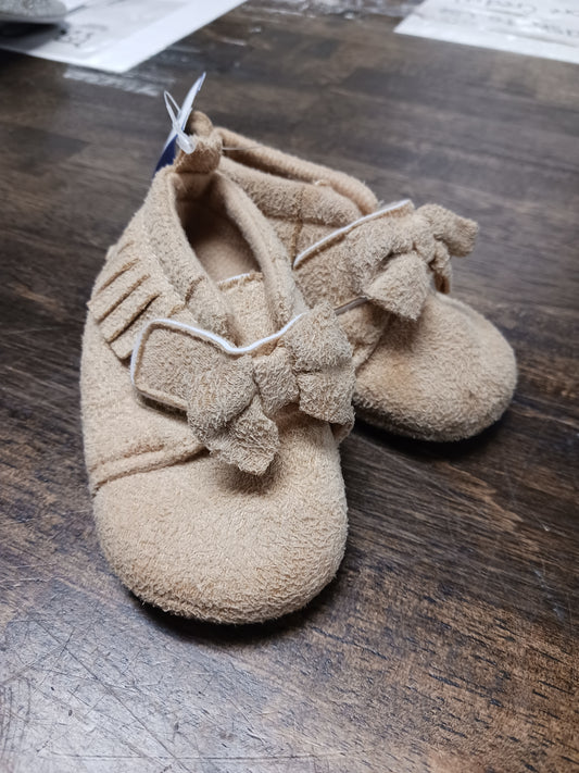 Tan Little Treasure Crib Shoes, 6-12M G