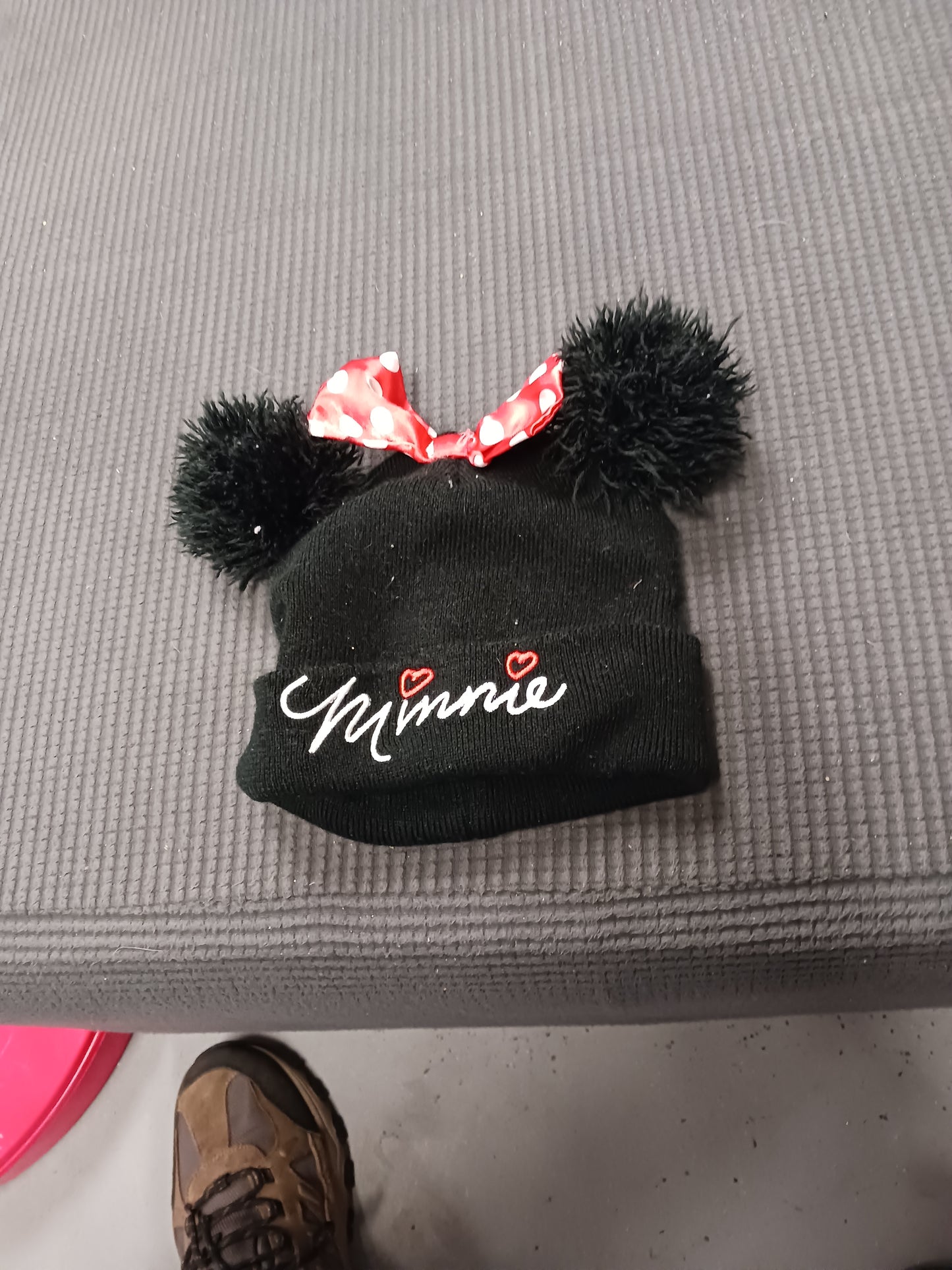 Black Disney Minnie Mouse Winter hat, Toddler