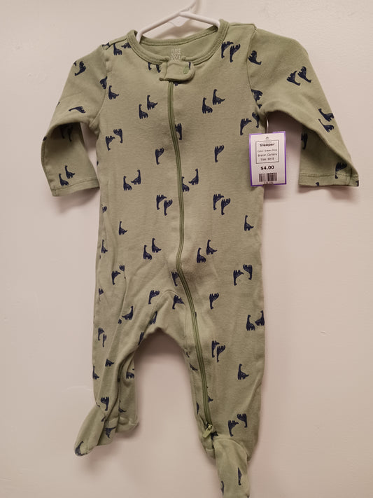 Green Dino Carters Sleeper, 6M B
