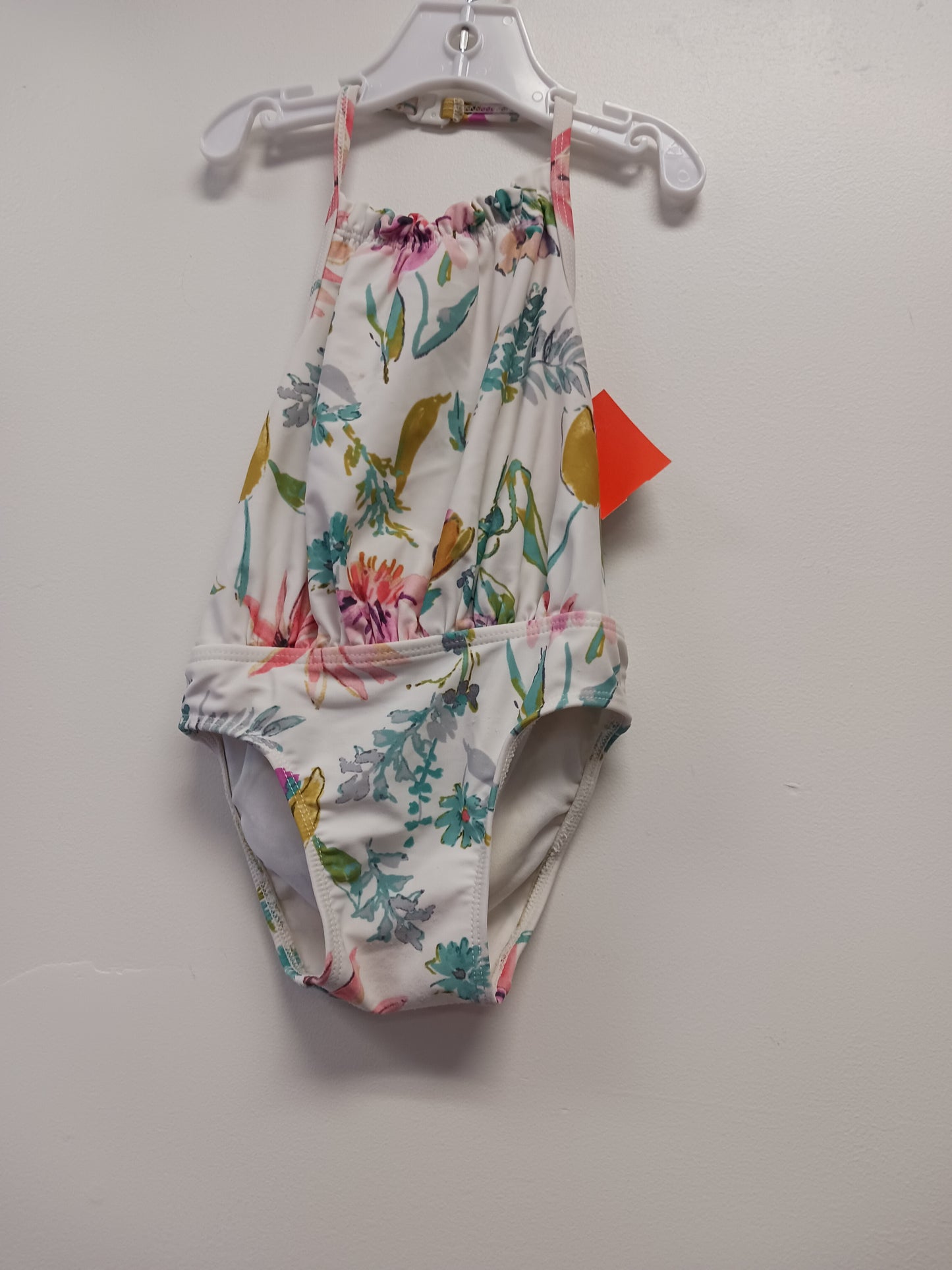 white/pink Old Navy One Piece Flower Suit, 2T G
