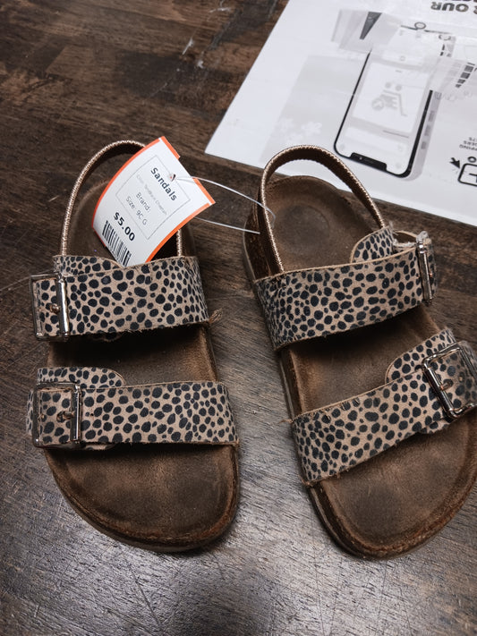 Tan/Black Cheetah  Sandals, 9C G
