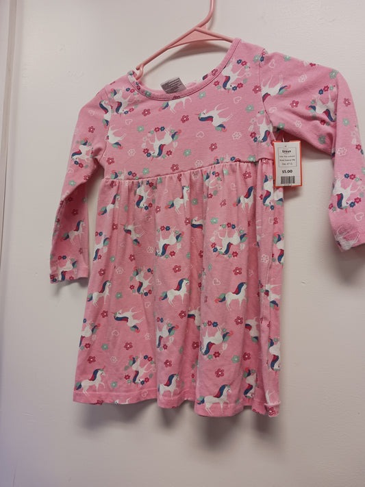 Pink Unicorn Forever Me Dress, 4T G
