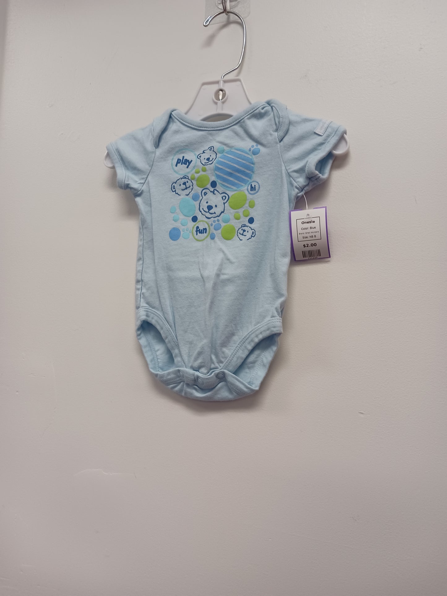 Blue Small Wonders Onesie, NB B