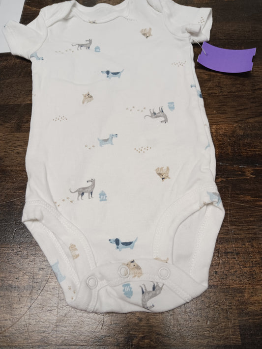 White Dog Carters Onesie, 3M B