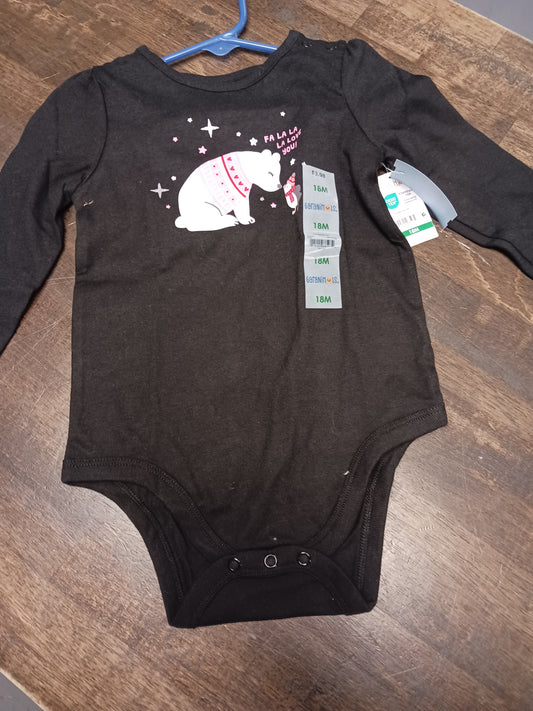 black Garanimals Long Sleeve Polar Bear onsie, 18M G