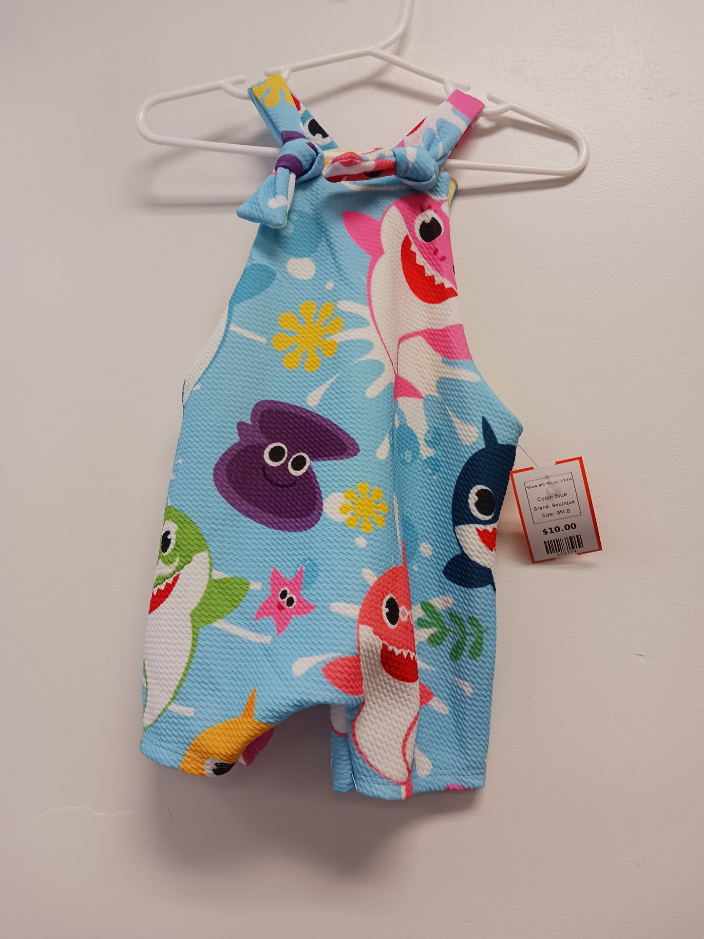 blue Boutique Shark Bib Shorts 9/12m, 9M B