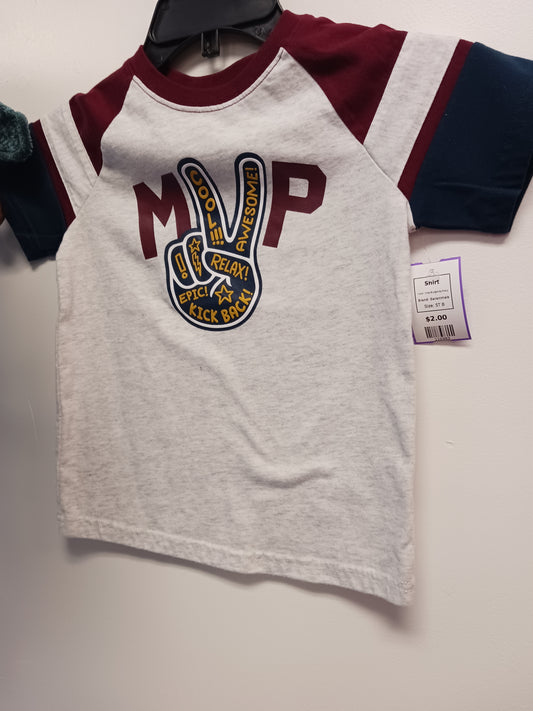 Grey/Burgandy/Navy Garanimals Shirt, 5T B