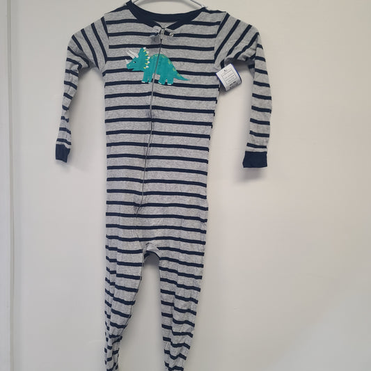 grey/blue simple joy one piece dinosaur, 5T B