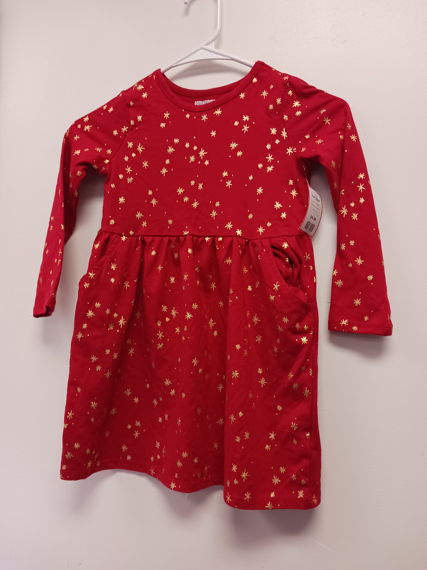 red/gold Garanimals Star Dress, 5T G