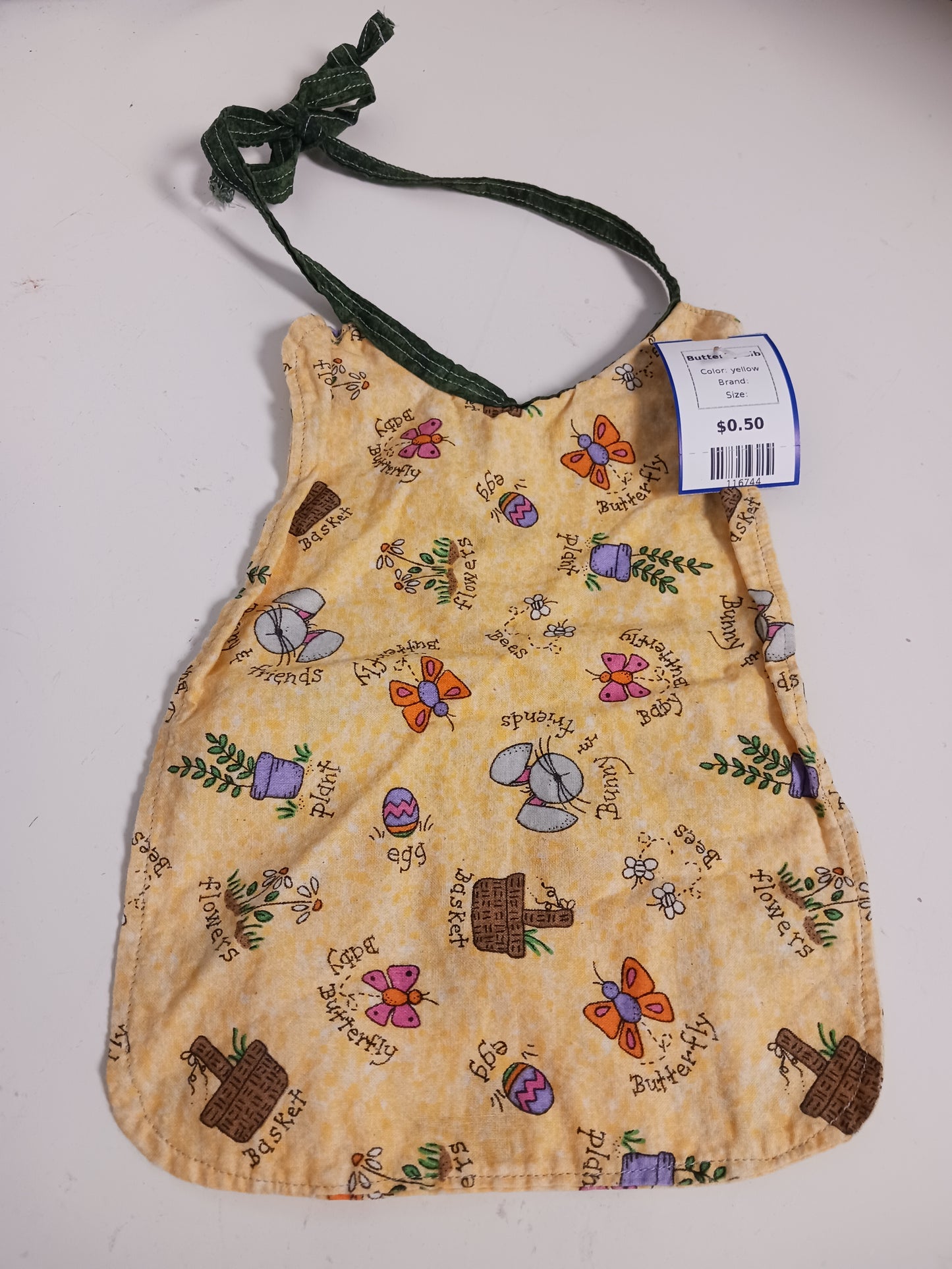 yellow  Butterfly Bib