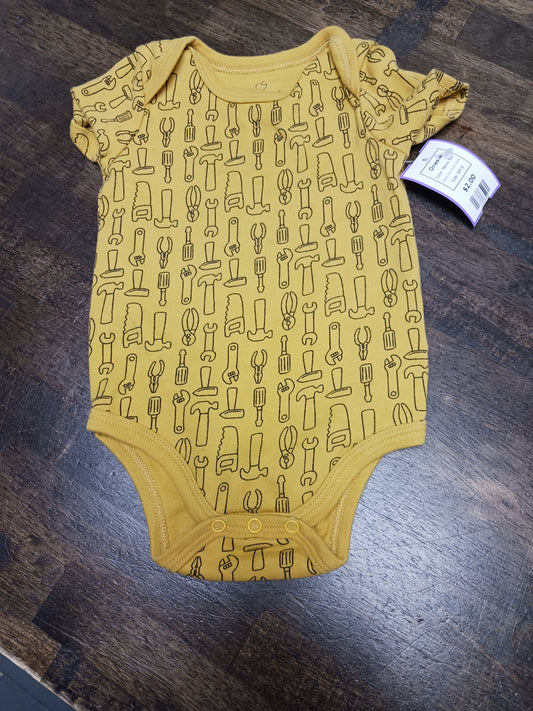 Yellow Tool Duck Duck Goose Onesie, 6M B