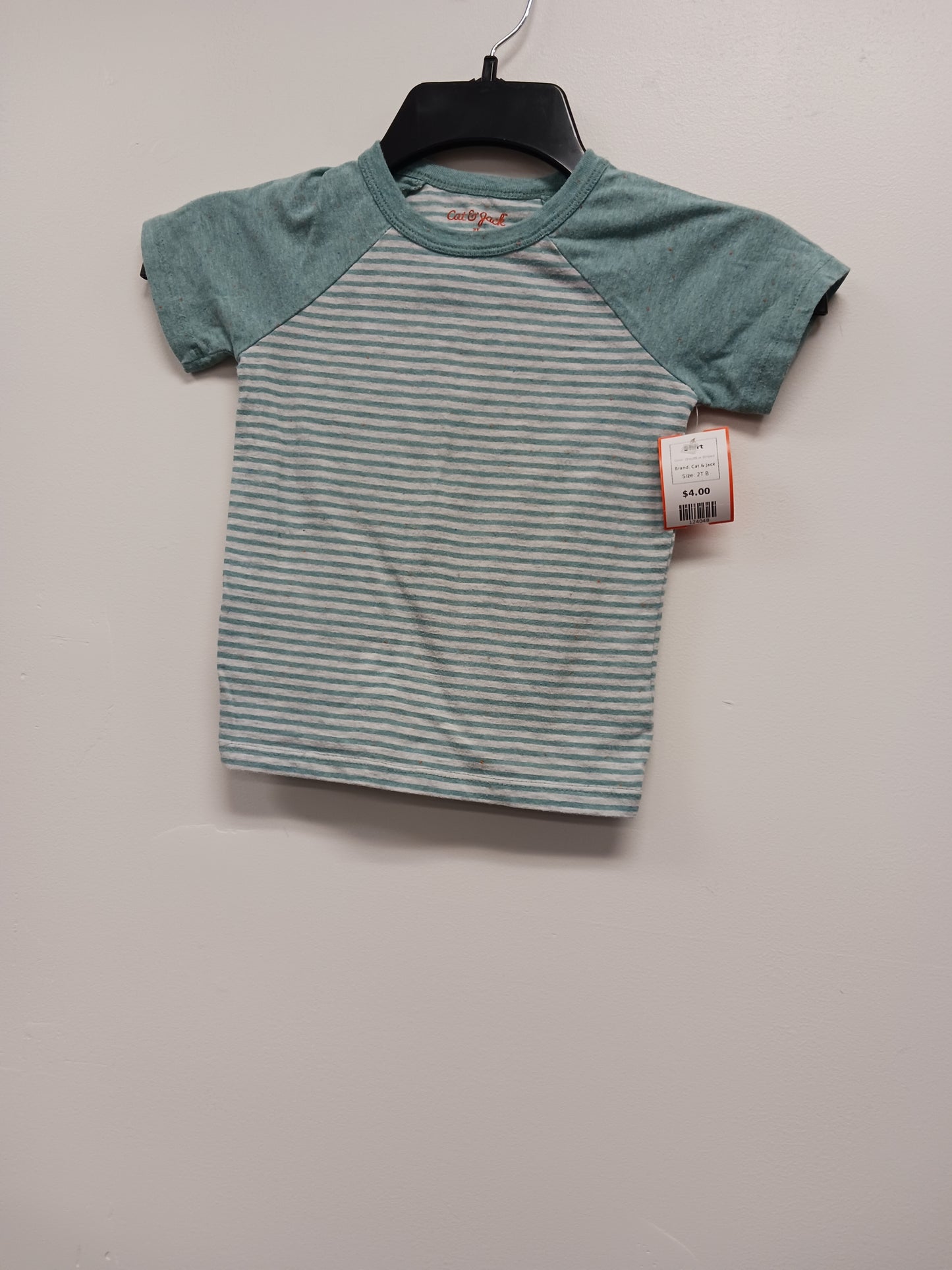 Grey/Blue Striped Cat & Jack Shirt, 2T B