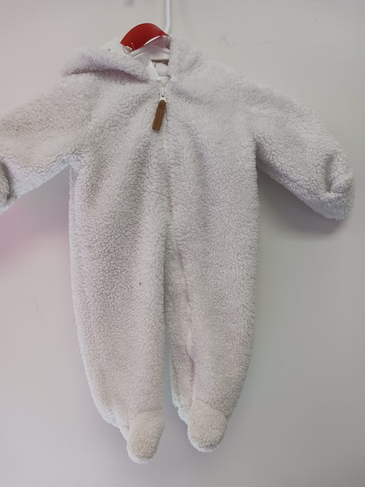 white Carters Teddy Bear Snowsuit, 3m G